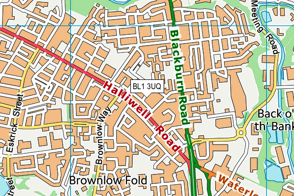 BL1 3UQ map - OS VectorMap District (Ordnance Survey) BL1 3UQ map - OS VectorMap District (Ordnance Survey)