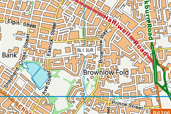 BL1 3UR map - OS VectorMap District (Ordnance Survey) BL1 3UR map - OS VectorMap District (Ordnance Survey)
