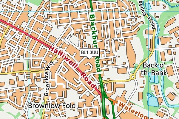 BL1 3UU map - OS VectorMap District (Ordnance Survey)
