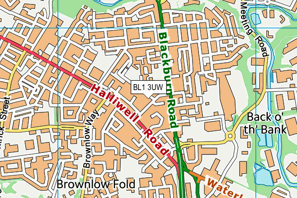 BL1 3UW map - OS VectorMap District (Ordnance Survey) BL1 3UW map - OS VectorMap District (Ordnance Survey)