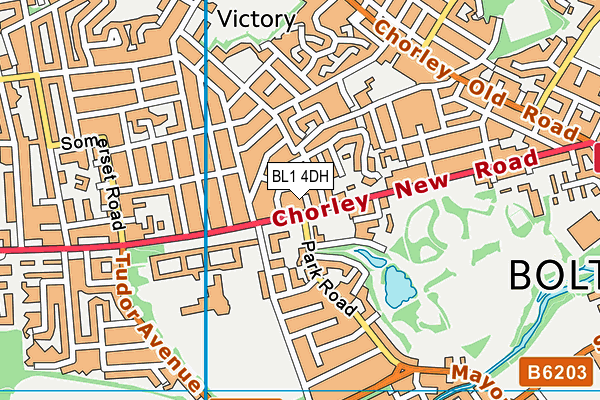 BL1 4DH map - OS VectorMap District (Ordnance Survey) BL1 4DH map - OS VectorMap District (Ordnance Survey)