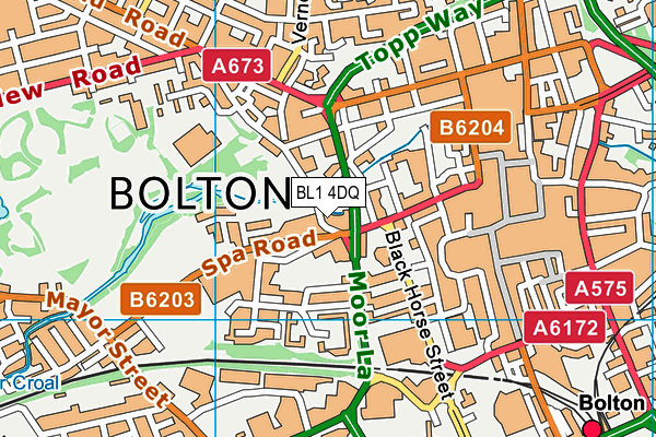 BL1 4DQ map - OS VectorMap District (Ordnance Survey) BL1 4DQ map - OS VectorMap District (Ordnance Survey)