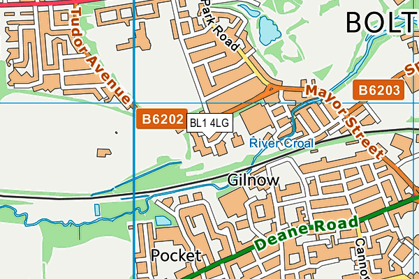 BL1 4LG map - OS VectorMap District (Ordnance Survey) BL1 4LG map - OS VectorMap District (Ordnance Survey)