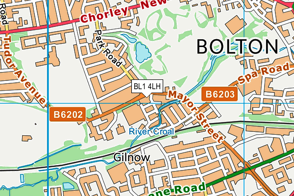 BL1 4LH map - OS VectorMap District (Ordnance Survey) BL1 4LH map - OS VectorMap District (Ordnance Survey)