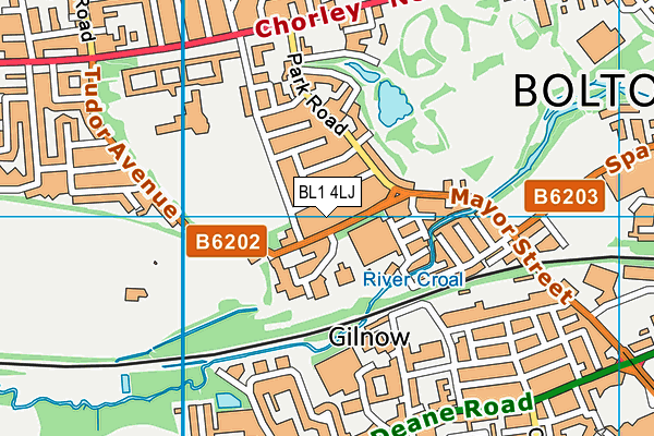 BL1 4LJ map - OS VectorMap District (Ordnance Survey) BL1 4LJ map - OS VectorMap District (Ordnance Survey)