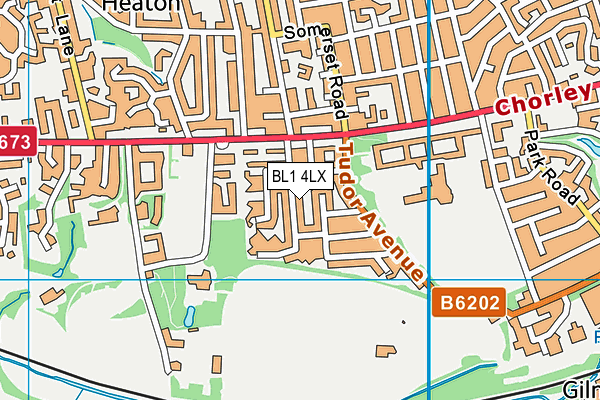 BL1 4LX map - OS VectorMap District (Ordnance Survey)