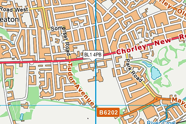 BL1 4PB map - OS VectorMap District (Ordnance Survey) BL1 4PB map - OS VectorMap District (Ordnance Survey)