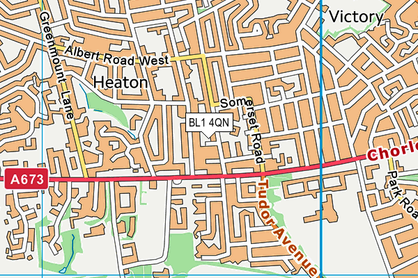 BL1 4QN map - OS VectorMap District (Ordnance Survey) BL1 4QN map - OS VectorMap District (Ordnance Survey)