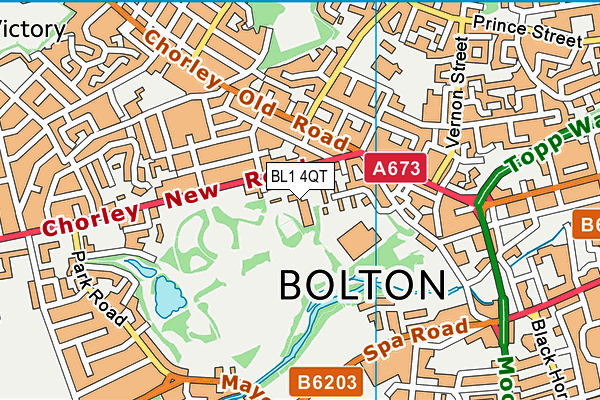 BL1 4QT map - OS VectorMap District (Ordnance Survey) BL1 4QT map - OS VectorMap District (Ordnance Survey)