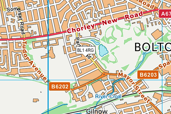 BL1 4RG map - OS VectorMap District (Ordnance Survey) BL1 4RG map - OS VectorMap District (Ordnance Survey)