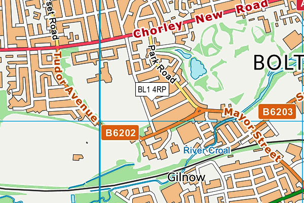 BL1 4RP map - OS VectorMap District (Ordnance Survey)