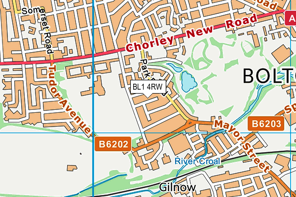 BL1 4RW map - OS VectorMap District (Ordnance Survey) BL1 4RW map - OS VectorMap District (Ordnance Survey)
