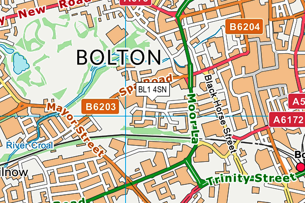 BL1 4SN map - OS VectorMap District (Ordnance Survey) BL1 4SN map - OS VectorMap District (Ordnance Survey)