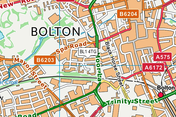 BL1 4TG map - OS VectorMap District (Ordnance Survey) BL1 4TG map - OS VectorMap District (Ordnance Survey)