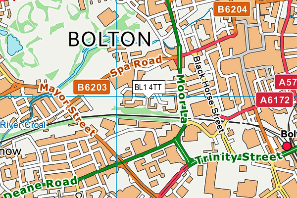 BL1 4TT map - OS VectorMap District (Ordnance Survey) BL1 4TT map - OS VectorMap District (Ordnance Survey)