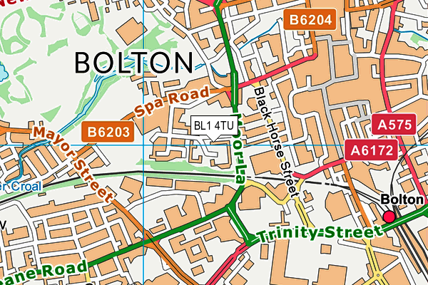 BL1 4TU map - OS VectorMap District (Ordnance Survey) BL1 4TU map - OS VectorMap District (Ordnance Survey)