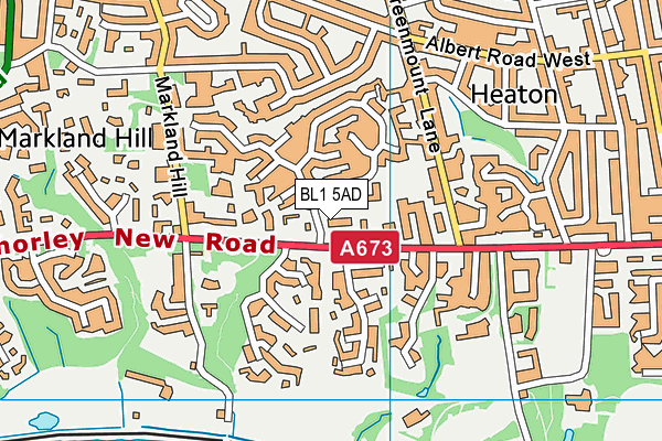 BL1 5AD map - OS VectorMap District (Ordnance Survey) BL1 5AD map - OS VectorMap District (Ordnance Survey)