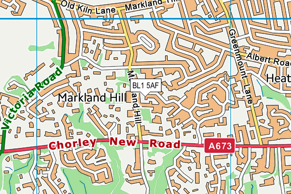 BL1 5AF map - OS VectorMap District (Ordnance Survey) BL1 5AF map - OS VectorMap District (Ordnance Survey)