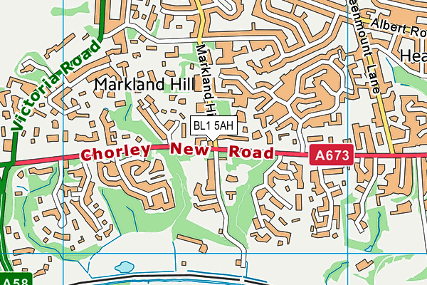 BL1 5AH map - OS VectorMap District (Ordnance Survey) BL1 5AH map - OS VectorMap District (Ordnance Survey)