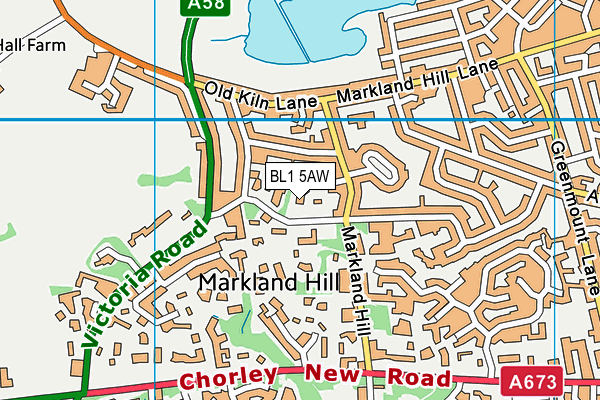 BL1 5AW map - OS VectorMap District (Ordnance Survey) BL1 5AW map - OS VectorMap District (Ordnance Survey)