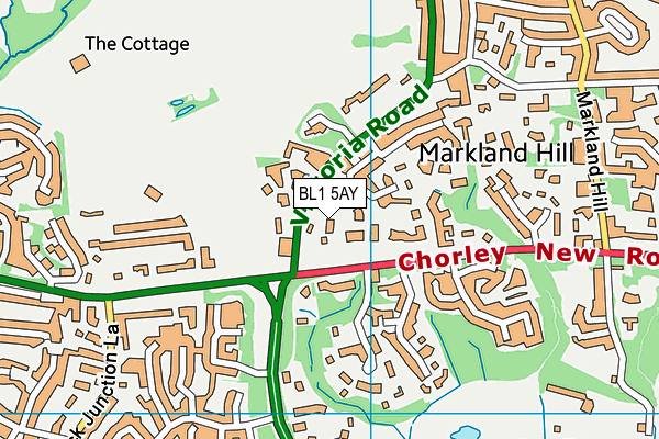 BL1 5AY map - OS VectorMap District (Ordnance Survey)