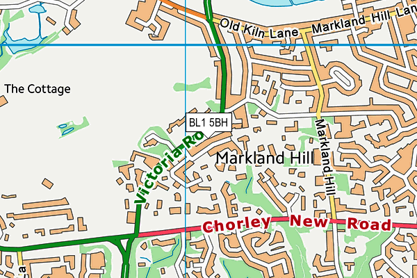 BL1 5BH map - OS VectorMap District (Ordnance Survey) BL1 5BH map - OS VectorMap District (Ordnance Survey)