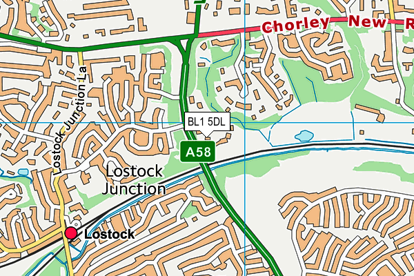 BL1 5DL map - OS VectorMap District (Ordnance Survey) BL1 5DL map - OS VectorMap District (Ordnance Survey)