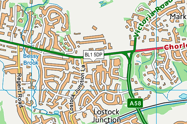 BL1 5DP map - OS VectorMap District (Ordnance Survey) BL1 5DP map - OS VectorMap District (Ordnance Survey)