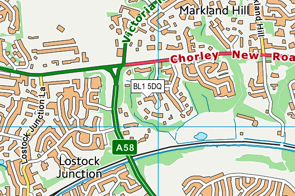 BL1 5DQ map - OS VectorMap District (Ordnance Survey) BL1 5DQ map - OS VectorMap District (Ordnance Survey)
