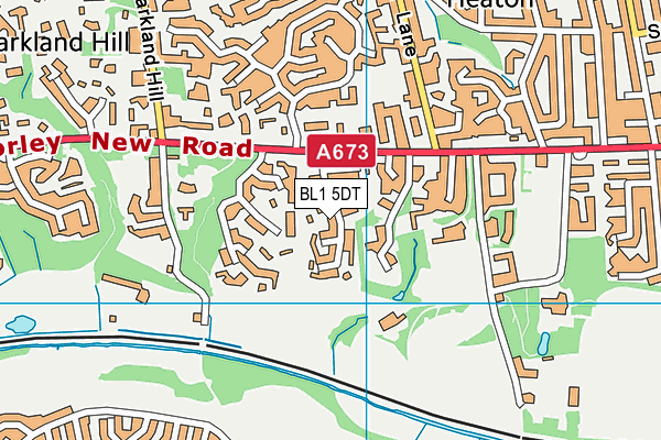BL1 5DT map - OS VectorMap District (Ordnance Survey) BL1 5DT map - OS VectorMap District (Ordnance Survey)