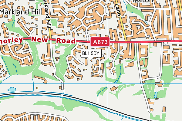 BL1 5DY map - OS VectorMap District (Ordnance Survey)