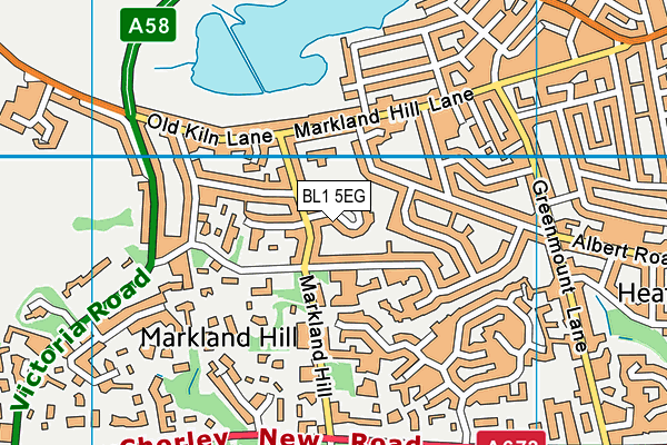BL1 5EG map - OS VectorMap District (Ordnance Survey) BL1 5EG map - OS VectorMap District (Ordnance Survey)