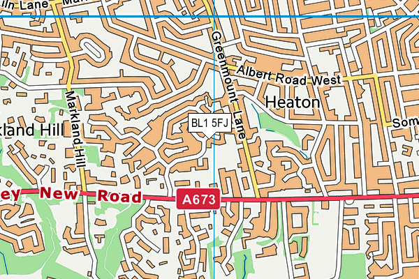 BL1 5FJ map - OS VectorMap District (Ordnance Survey)