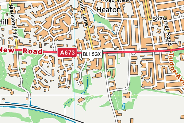 BL1 5GX map - OS VectorMap District (Ordnance Survey) BL1 5GX map - OS VectorMap District (Ordnance Survey)