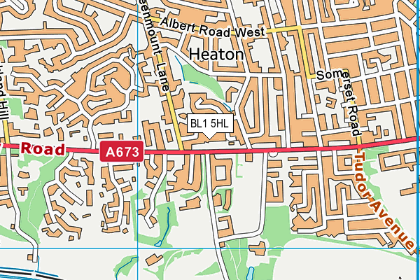 BL1 5HL map - OS VectorMap District (Ordnance Survey) BL1 5HL map - OS VectorMap District (Ordnance Survey)