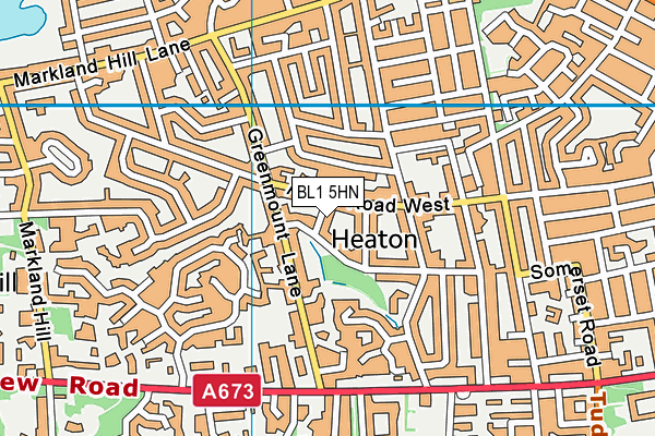 BL1 5HN map - OS VectorMap District (Ordnance Survey)