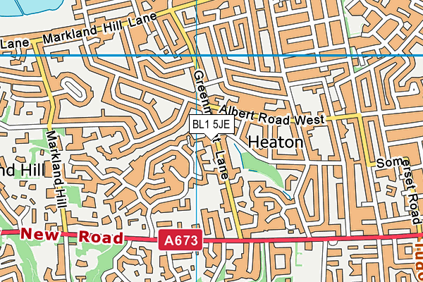 BL1 5JE map - OS VectorMap District (Ordnance Survey) BL1 5JE map - OS VectorMap District (Ordnance Survey)