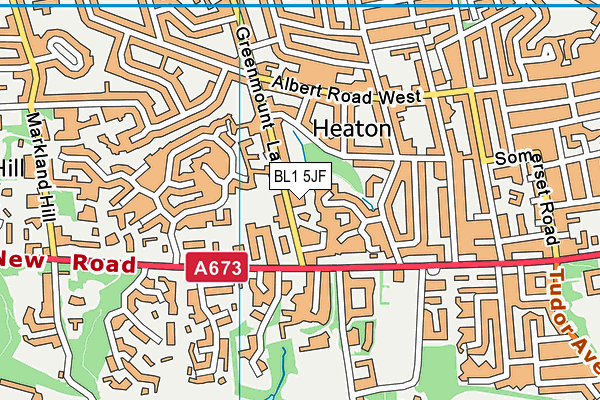 BL1 5JF map - OS VectorMap District (Ordnance Survey) BL1 5JF map - OS VectorMap District (Ordnance Survey)