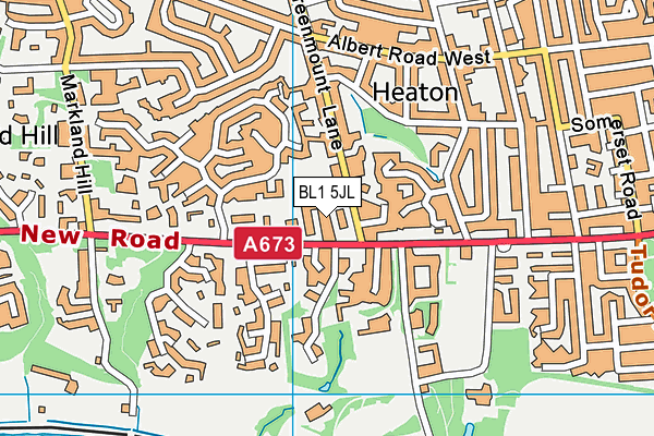 BL1 5JL map - OS VectorMap District (Ordnance Survey)