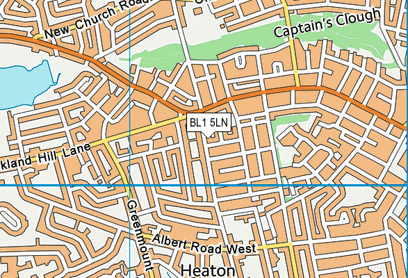 BL1 5LN map - OS VectorMap District (Ordnance Survey) BL1 5LN map - OS VectorMap District (Ordnance Survey)