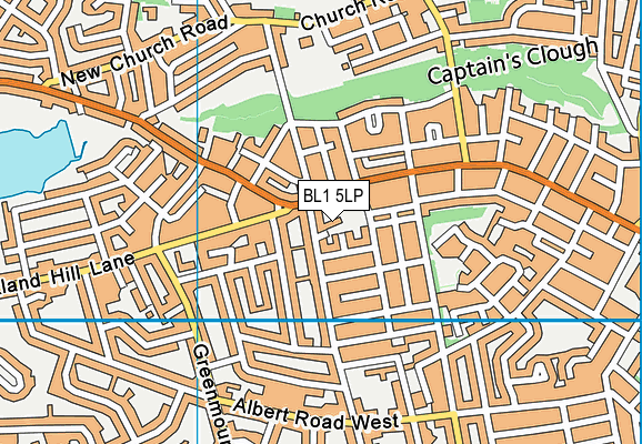 BL1 5LP map - OS VectorMap District (Ordnance Survey)