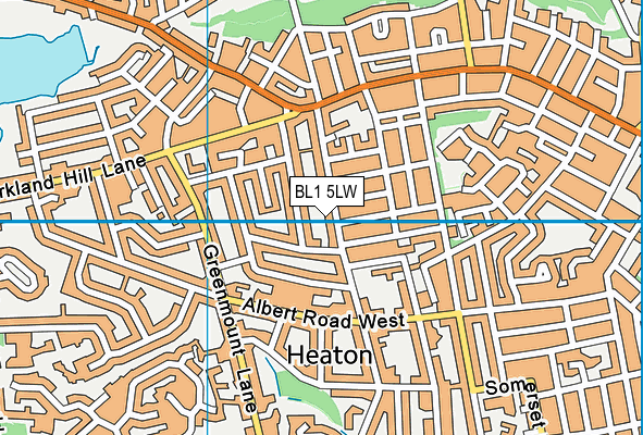 BL1 5LW map - OS VectorMap District (Ordnance Survey) BL1 5LW map - OS VectorMap District (Ordnance Survey)