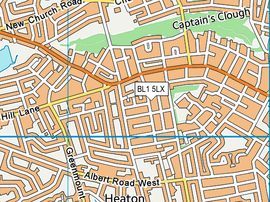 BL1 5LX map - OS VectorMap District (Ordnance Survey) BL1 5LX map - OS VectorMap District (Ordnance Survey)
