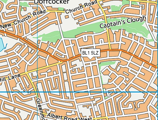 BL1 5LZ map - OS VectorMap District (Ordnance Survey) BL1 5LZ map - OS VectorMap District (Ordnance Survey)