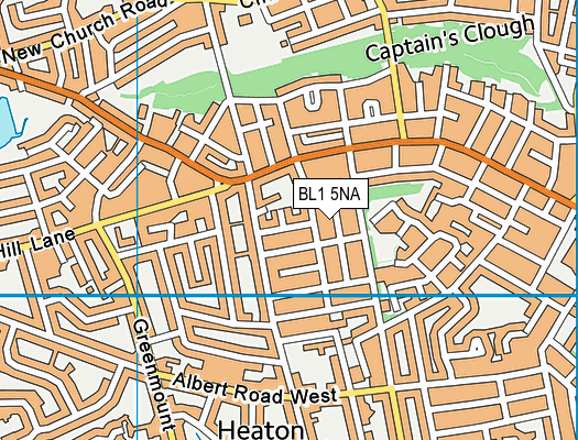 BL1 5NA map - OS VectorMap District (Ordnance Survey) BL1 5NA map - OS VectorMap District (Ordnance Survey)