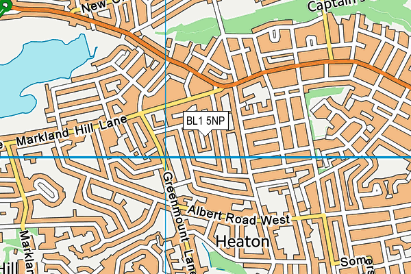 BL1 5NP map - OS VectorMap District (Ordnance Survey)