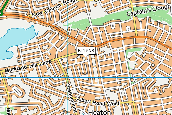 BL1 5NS map - OS VectorMap District (Ordnance Survey) BL1 5NS map - OS VectorMap District (Ordnance Survey)