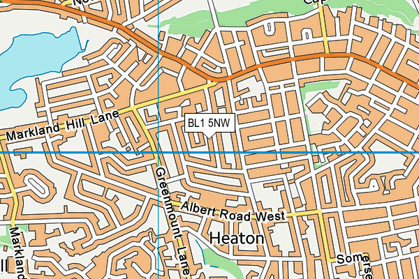 BL1 5NW map - OS VectorMap District (Ordnance Survey) BL1 5NW map - OS VectorMap District (Ordnance Survey)