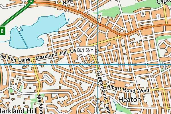 BL1 5NY map - OS VectorMap District (Ordnance Survey) BL1 5NY map - OS VectorMap District (Ordnance Survey)