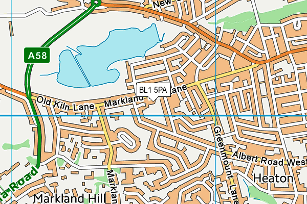 BL1 5PA map - OS VectorMap District (Ordnance Survey)